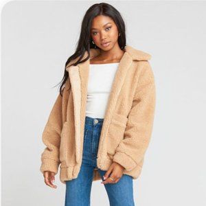 Show Me Your Mumu Cordelia Teddy Fleece Jacket Coat Size Small